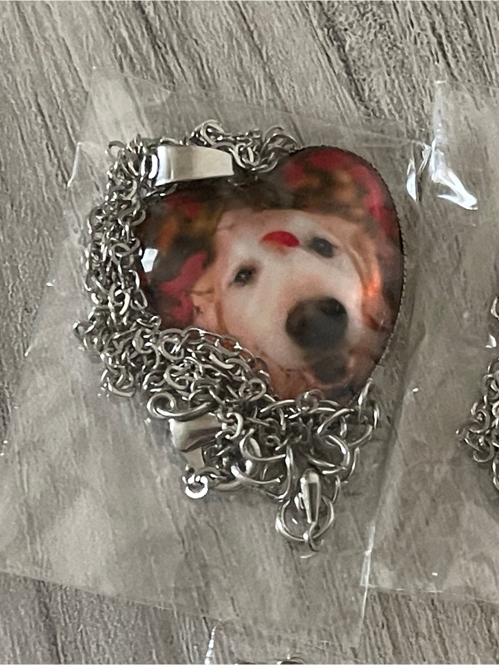 Golden Retriever Heart Dog Necklace 18”